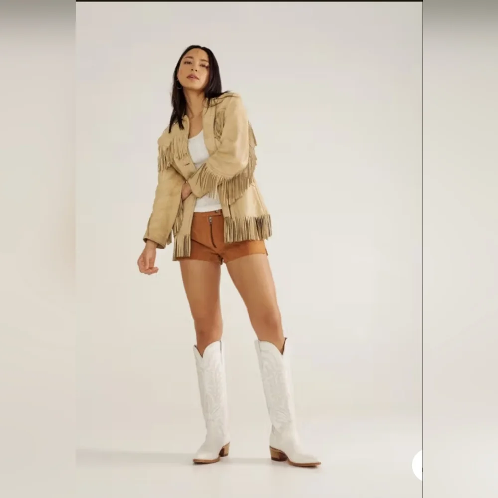 Tecovas White Embroidered Knee-High Leather Cowboy Boots - Picture 2 of 11